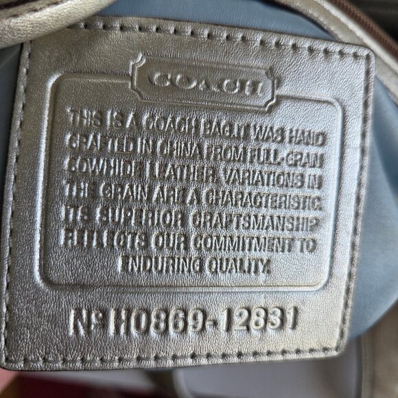 EUC Coach Ergo Metallic Silver Kisslock Bag (#12831) - Picture 12 of 12